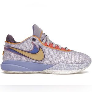 Nike LeBron 20 XX Violet Frost Purple Gold Shoes DJ5423-500 kids Size 4.5